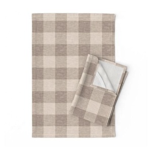 Beige Stiped Digital Printed Linen 100% Organic Cotton GOTS Certified Moisture Wicking Household <b>Kitchen</b> Gadgets Wash Clothes - Product Image 5