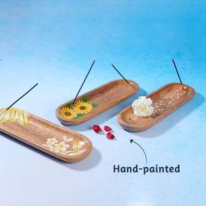 Brûleur d'encens en bois moderne, récupérateur de cendres d'encens ou porte-bâtonnets d'encens pour la décoration de la maison, résistant au feu - Product Image 5