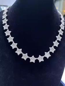 Chaîne à maillons cubains de haute qualité VVS Moissanite chaîne à maillons cubains Miami Hip Hop chaînes fines colliers pour hommes et femmes - Product Image 4