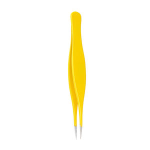 High Grade <b>Eyelash</b> Self Extensions Tweezers Yellow Color Coated <b>Beauty</b> <b>Tool</b> Stainless Steel Lash Extension Tweezers - Product Image 5