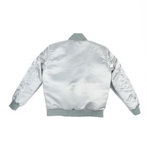 Alias giacca Bomber Varsity Star argento personalizzato abbigliamento di confraternita all'ingrosso giacche di lana alla rinfusa manica di pelle Divine Nine HBCU - Product Image 4