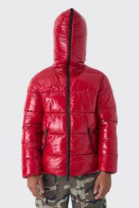 Chaqueta Acolchada para Hombre, Estilo Urbano, Holgada, con Forro Acolchado, Repelente al Agua, Diseño Sólido Brillante de Poliéster, OEM - Product Image 2