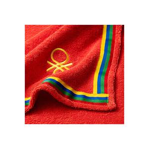 Be-0818-Rd Serviette poncho pour enfants 100% coton rouge 65x65 cm - ROUGE - Product Image 4