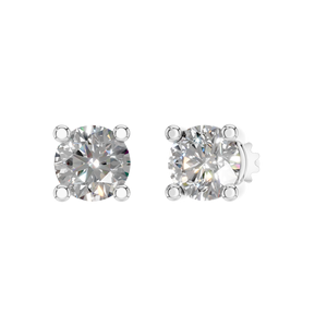 950 Platinum IGI Certified Lab Grown Diamond Solitaire Stud Pendientes Joyería fina para mujeres Regalo Boda Fabricante India - Product Image 2
