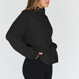 <b>Top</b> Seller Long Sleeve Oversized Sweatshirt For Ladies 2025 New Arrival 100% Cotton Ladies Oversized Sweatshirt - Product Image 6