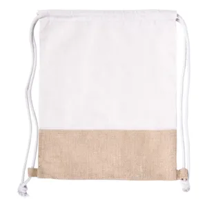 Jucox Borsa Sportiva Ecologica in Cotone e Juta, Sacca Promozionale con Coulisse per Sport e Accessori - Product Image 2