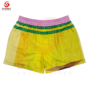 Pantalones cortos de béisbol retro personalizados para hombre Pantalones cortos deportivos de diseño de sublimación de malla Ropa de calle - Product Image 1