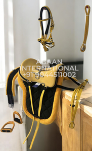 Conjunto de Silla de Montar para Caballo de Resistencia, Cuero Sintético, Plástico Duradero, Herrajes de Acero Inoxidable Cómodos, Construcción para Carreras de Maratón - Product Image 6