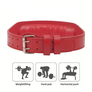 เข็มขัดยกน้ำหนักหนังวัว4นิ้วพร้อมอุปกรณ์ป้องกันแบบมืออาชีพสำหรับทุกเพศอุปกรณ์ออกกำลังกาย - Product Image 6