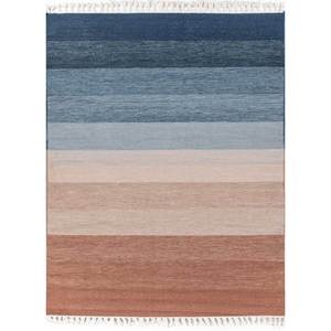 Alfombra Rectangular Tejida a Mano de Lana Indusbar, Diseño Abstracto a Rayas Rojo Naranja, para Entrada del Hogar -ADWL-13223 9x12 - Product Image 1