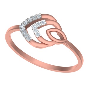 Anillo de compromiso de diamantes chapado en oro rosa de 14 quilates, diseño elegante, brillo Premium, certificado IGI para bodas - Product Image 2