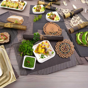 Assiettes jetables en bagasse compostable de qualité supérieure, écologiques, compatibles micro-ondes et congélateur, étanches pour la restauration - Product Image 5