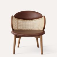 Velours brun haute aile arrière bras chaise Chaise longue loisirs chaise meubles de maison salon chaises Design tissu luxe moderne
