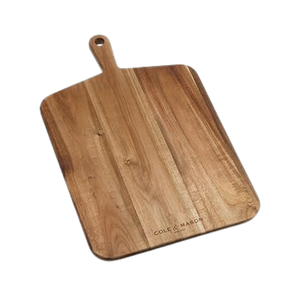 TAIMARS-Tabla grande de cortar de madera de acacia, con mango de bambú y logotipo láser, elegante bandeja de madera para servir en la cocina, no apta para lavavajillas - Product Image 5