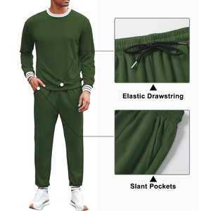 CREW NECK Pull d'entraînement élégant Sweat Suit à la mode respirant Sweat à capuche et survêtement à manches longues pour homme 100% coton Survêtements - Product Image 6