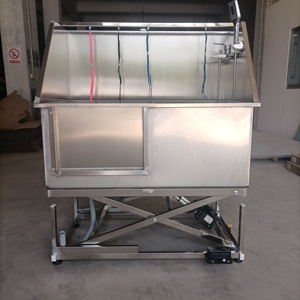 مجفف استحمام فاخر من الفولاذ المقاوم للصدأ لتنظيف الحيوانات الأليفة في الحمام مع كلب القط - Product Image 6