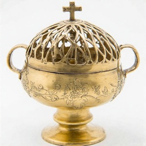 Church Glory, incensario colgante de luz de latón hecho a mano, quemador de incienso de Iglesia Vintage para ambiente ceremonial y espiritual - Product Image 6