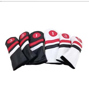 Housse de tête de club de golf en cuir 3 pièces Hosten Greek Enterprises – Conception durable, bande élastique, fermeture éclair – Bois/Fairway Driver - Product Image 4