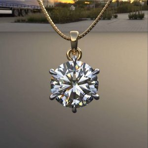Avarta Jewellery 14K y 18K Gold 2,00 Carat Lab Grown Diamond Solitaire Pendant para niñas y mujeres - Product Image 1