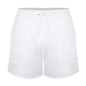 Pantalones cortos transparentes para hombres adultos Cintura elástica Cordón de color puro Pantalones cortos de playa rápidos Bañadores con calzoncillos de malla bulit-in - Product Image 6