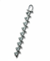 Ancre de sol spirale galvanisée robuste avec support en U, poteau hélicoïdal de 650 mm/950 mm de longueur pour jardin et construction