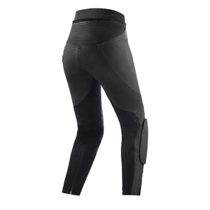 Pantalon de motard en cuir pour homme, haute qualité, très demandé, coupe droite mi-haute, fermeture boutonnée, noir foncé, épais, équipement de protection pour moto - Product Image 3