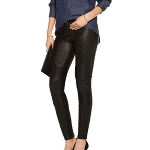 Pantalones de Cuero para Mujer, 100% Cuero, Diseño Personalizado de Alta Calidad, Pantalones de Cuero Modernos y Elegantes Más Vendidos, ronpex - Product Image 2