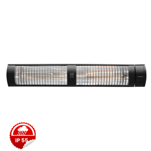 ELCON EIR RC 4000 Chauffage infrarouge électrique télécommandé 4000W IP55 Résistant aux intempéries Aluminium noir Double lampe 1030mm - Product Image 1
