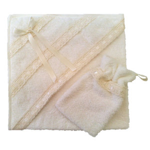 Baby <b>Bath</b> <b>Sponge</b> Triangle-Twisted Cream Design - Product Image 1