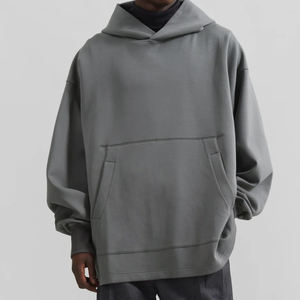Factory Rate Breathable Custom Logo Oversized Plain Pullover <b>Hoodies</b> High Quality Blank Drop Shoulder <b>Hoodies</b> Fleece Hoodie Men - Product Image 2