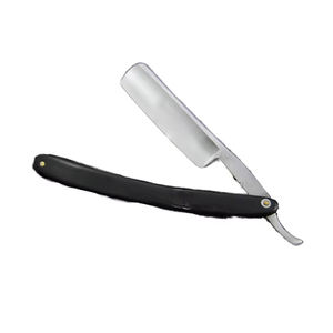 Navaja de Barbero Profesional de Hoja Fija de Acero Inoxidable con Mango de Plástico, Herramienta de Afeitado de Borde Recto para Uso en Salón - Product Image 1