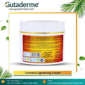 Crème éclaircissante au curcuma biologique d'origine indienne avec vitamine C et masque pour le corps et le visage blanchissant à base de plantes et d'arbutine - Product Image 2