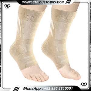 Mangas protectoras de soporte de tobillo de carbón de bambú elástico tejido para exteriores y gimnasio - Product Image 2