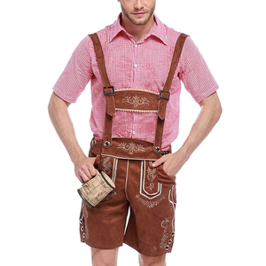 Lederhosen บาวาเรียสำหรับปักหนังแท้สำหรับผู้ชายดีไซน์ตามสั่ง - Product Image 5