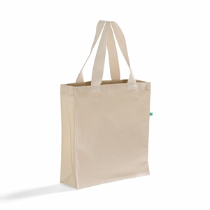 Trendy Recycled Canvas Cotton Tote <b>Bag</b> Eco-Friendly Durable <b>Long</b> Handle Medium Size Letter Screen for Daily Use Advertising - Product Image 4