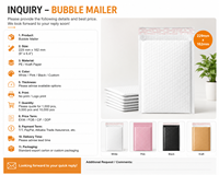 Enveloppes à bulles écologiques personnalisées OEM imprimées, rembourrées en PE recyclable pour la promotion, vente en gros directe d'usine pour les épiceries
