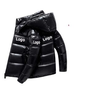 Venta al por mayor de los hombres de Otoño Invierno chaqueta de calle con logotipo personalizado marca de lona cortavientos Casual sólido invierno Puffer abrigo ropa - Product Image 1