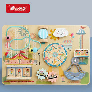 B2B, venta al por mayor, juguete Montessori educativo, tablero ocupado de pared de madera para niños W12D741 - Product Image 1