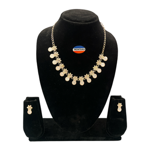 Conjunto de joyas de diamantes americanos clásicos, collar ligero y pendientes a juego para mujer, ideal para uso diario o eventos formales - Product Image 4