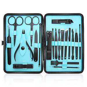 Kits d'outils de manucure et pédicure en acier inoxydable, pousse-cuticules double tête, pince à ongles, coupe-ongles, nettoyeur, soin des ongles professionnel - Product Image 1
