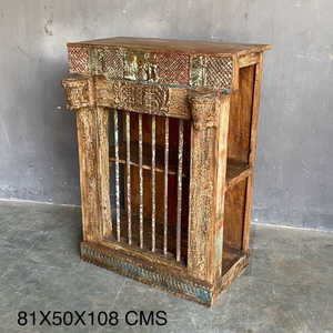 Handmade Wooden Living Room Furniture Luxury Antique <b>Rustic</b> <b>Cabinet</b> for Home Villa Wine Cellar and Home Bar Use - Product Image 4