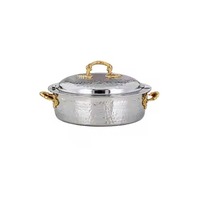 Vente chaude Personnalisé Argent Couleur Verre Casserole Plat À La Main Conception pour Gaz Applicable Maison Vaisselle pour Hot Pot Cuisine