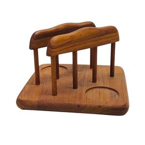 Porte-serviettes en bois fini de haute qualité accessoires de décoration de Table en bois rustique porte-mouchoirs classique - Product Image 2