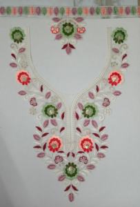 Patch de col en filet brodé de style nuptiale avec paillettes brillantes pour robe de mariée blouse saree kurti décolleté vêtements de mode - Product Image 6