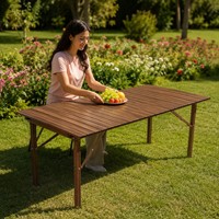Table de camping pliable et enroulable pour pique-nique en parc ou fête