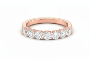 แหวนทอง 14K ประดับเพชรธรรมชาติ 7 เม็ดสำหรับผู้หญิง |   0.24 กะรัต บริลเลียนท์คัท - Product Image 3