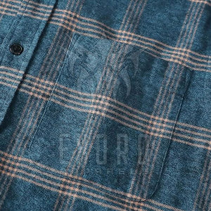 เสื้อเชิ้ตแขนยาวผ้าสักหลาดสำหรับผู้ชายเสื้อเชิ้ตผ้าสักหลาดสำหรับผู้ชายแบบสั่งตัดดีไซน์ไม่เหมือนใคร - Product Image 3