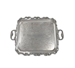 Hôtel et ustensiles de cuisine Design classique Plateau de service pour la maison Plateau de service décor Finition argentée Logo personnalisé Plateaux de service - Product Image 3