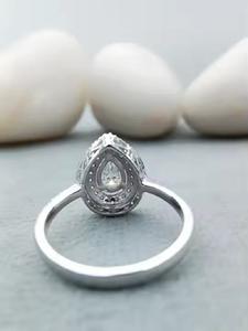 925 Silver Set 100% Satisfaction Guaranteed Custom Fancy Solitaire Moissanite Gold 14k/ 18k Engagement Wedding <b>Ring</b> Trendy - Product Image 4