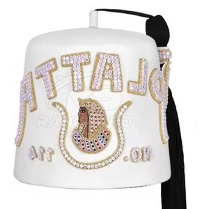 Chapeau Fez maçonnique pour événements maçonniques, chapeau Fez maçonnique brodé, cérémoniel, chapeau Fez maçonnique Shriner personnalisé - Product Image 2